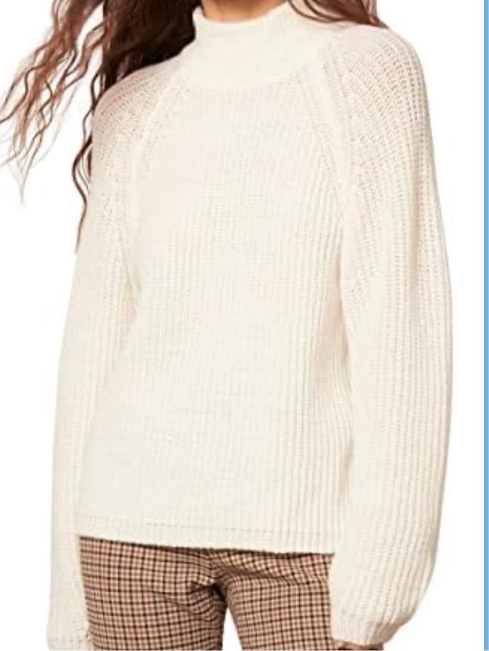 Cupcakes & Cashmere Women's Mock Neck Ribbed Knit Sweater